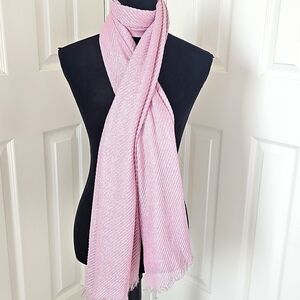 NWT Women's Nordstrom Rack Pleated Occasion Wrap/Scarf Shimmery Pink OS